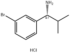 (R)-1-(3-溴苯基)-2-甲基丙烷-1-胺盐酸盐 结构式