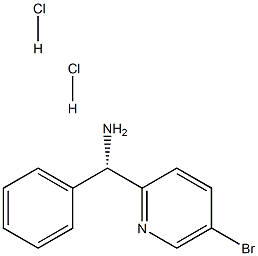 (S)-(5-bromopyridin-2-yl)(phenyl)methanamine dihydrochloride 结构式
