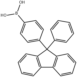 4-(9-苯基-9-芴基)-苯硼酸 结构式