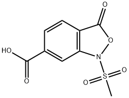 2,1-Benzisoxazole-6-carboxylic acid, 1,3-dihydro-1-(methylsulfonyl)-3-oxo- 结构式