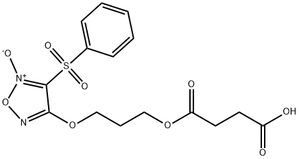 4-(3-((3-carboxypropanoyl)oxy)propoxy)-3-(phenylsulfonyl)-1,2,5-oxadiazole-2-oxide 结构式
