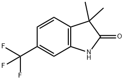 3,3-二甲基-6-三氟甲基-2-吲哚啉酮 结构式