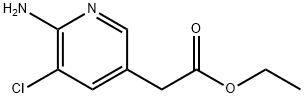 3-Pyridineacetic acid, 6-amino-5-chloro-, ethyl ester 结构式