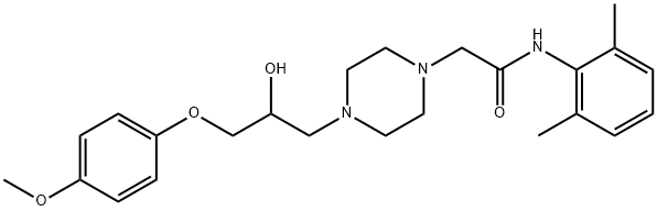 N-(2,6-Dimethylphenyl)-4-[2-hydroxy-3-(4-methoxyphenoxy)propyl]-1-piperazineacetamide 结构式