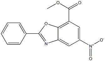 5-硝基-2-苯基苯并[D]噁唑-7-甲酸甲酯 结构式