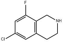 6-氯-8-氟-1,2,3,4-四氢异喹啉 结构式