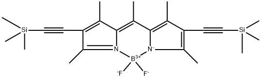 1,3,5,7,8-五甲基-2,6-DI(TRIMETHYLSILYLETHYNYL)-4,4-二氟-4-BORA-3A,4A-DIAZA-S-INDACENE 结构式