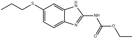 ethyl N-(6-propylsulfanyl-1H-benzimidazol-2-yl)carbamate 结构式