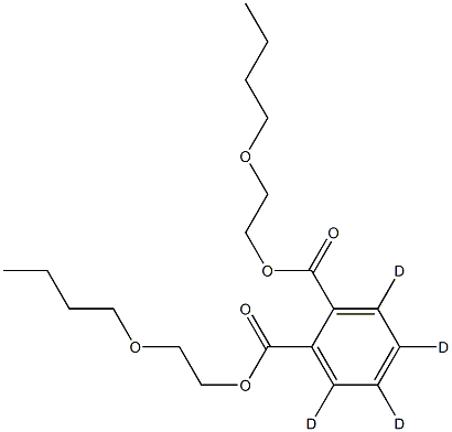 邻苯二甲酸二(2-丁氧基)乙酯-D4 结构式