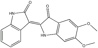 (Z)-5,6-dimethoxy-[2,3'-biindolinylidene]-2',3-dione 结构式