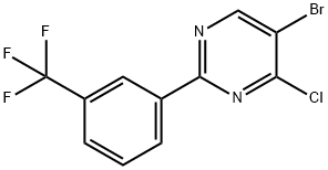 4-Chloro-5-bromo-2-(3-trifluoromethylphenyl)pyrimidine 结构式