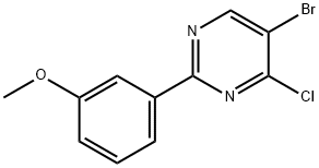 4-Chloro-5-bromo-2-(3-methoxyphenyl)pyrimidine 结构式