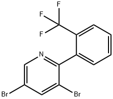 3,5-Dibromo-6-(2-trifluoromethylphenyl)pyridine 结构式