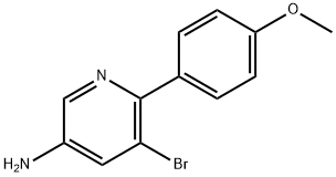 3-Amino-5-bromo-6-(4-methoxyphenyl)pyridine 结构式