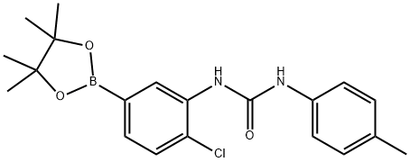 4-氯-3-(对甲苯基脲基)苯硼酸频哪醇酯 结构式