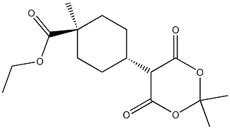 ethyl trans-4-(2,2-dimethyl-4,6-dioxo-1,3-dioxan-5-yl)-1-methylcyclohexanecarboxylate 结构式