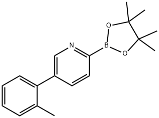 5-(2-Tolyl)pyridine-2-boronic acid pinacol ester 结构式