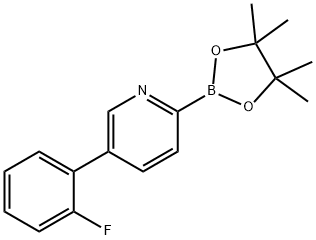 5-(2-Fluorophenyl)pyridine-2-boronic acid pinacol ester 结构式