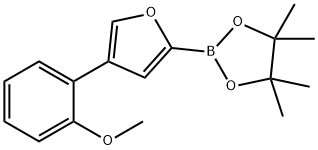 4-(2-Methoxyphenyl)furan-2-boronic acid pinacol ester 结构式