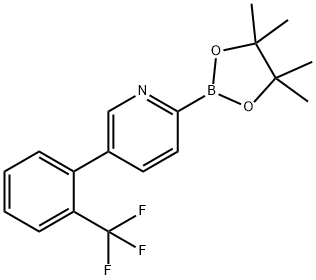 5-(2-Trfluoromethylphenyl)pyridine-2-boronic acid pinacol ester 结构式