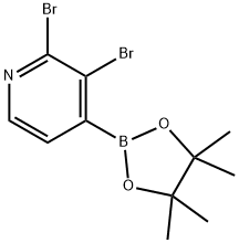 2,3-Dibromopyridine-4-boronic acid pinacol ester 结构式