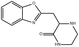 3-(1,3-苯并噁唑-2-基甲基)哌嗪-2-酮 结构式