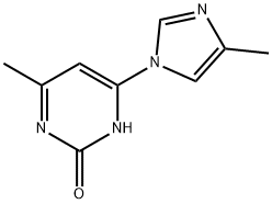 2-Hydroxy-4-(4-methyl-1H-imidazol-1-yl)-6-methylpyrimidine 结构式