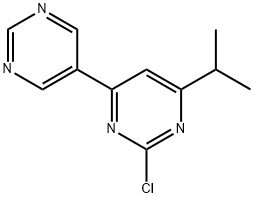 2-Chloro-4-(pyrimidin-5-yl)-6-(iso-propyl)pyrimidine 结构式