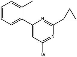 4-Bromo-2-cyclopropyl-6-(2-tolyl)pyrimidine 结构式