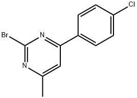 2-Bromo-4-(4-chlorophenyl)-6-methylpyrimidine 结构式