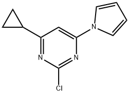 2-chloro-4-(1H-pyrrol-1-yl)-6-cyclopropylpyrimidine 结构式