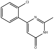 4-hydroxy-6-(2-chlorophenyl)-2-methylpyrimidine 结构式