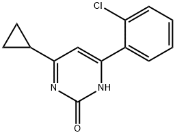 2-hydroxy-4-(2-chlorophenyl)-6-cyclopropylpyrimidine 结构式