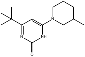 2-hydroxy-4-(3-methylpiperidin-1-yl)-6-(tert-butyl)pyrimidine 结构式