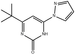 2-hydroxy-4-(1H-pyrozol-1-yl)-6-(tert-butyl)pyrimidine 结构式