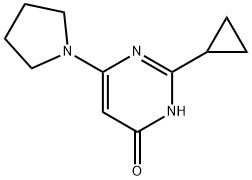 4-Hydroxy-2-cyclopropyl-6-(pyrrolidino)pyrimidine 结构式