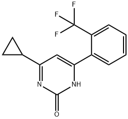 2-Hydroxy-4-(2-trifluoromethylphenyl)-6-cyclopropylpyrimidine 结构式