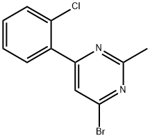 4-bromo-6-(2-chlorophenyl)-2-methylpyrimidine 结构式