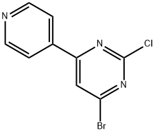 2-Chloro-4-bromo-6-(4-pyridyl)pyrimidine 结构式