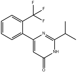 4-Hydroxy-2-(iso-propyl)-6-(2-trifluoromethylphenyl)-pyrimidine 结构式