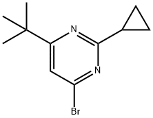 4-Bromo-2-cyclopropyl-6-(tert-butyl)pyrimidine 结构式
