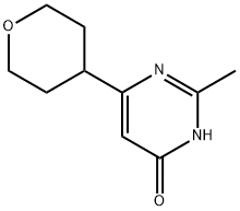 4-hydroxy-6-(4-tetrahydropyranyl)-2-methylpyrimidine 结构式