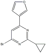 4-Bromo-2-cyclopropyl-6-(3-furyl)pyrimidine 结构式