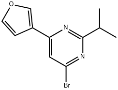 4-Bromo-2-(iso-propyl)-6-(3-furyl)pyrimidine 结构式