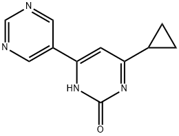 2-hydroxy-4-(pyrimidin-5-yl)-6-cyclopropylpyrimidine 结构式