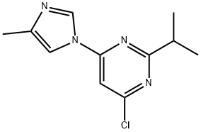 4-chloro-2-(iso-propyl)-6-(1H-4-methylimidazol-1-yl)-pyrimidine 结构式