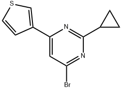 4-Bromo-2-cyclopropyl-6-(3-thienyl)pyrimidine 结构式