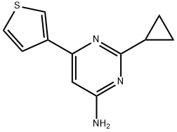 4-Amino-2-cyclopropyl-6-(3-thienyl)pyrimidine 结构式