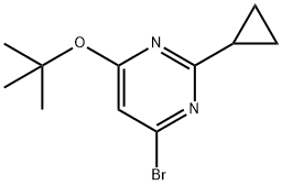 4-Bromo-2-cyclopropyl-6-(tert-butoxy)pyrimidine 结构式