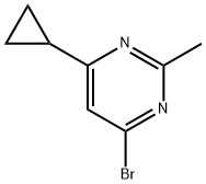 4-bromo-6-cyclopropyl-2-methylpyrimidine 结构式